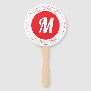 Éventail Monogramme et Modèle de texte circulaire personnal