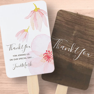 Éventail Monograms Watercolor Flowers. Spring Wedding Party