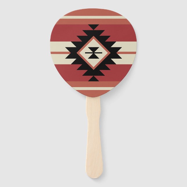Éventail Motif Aztec (Dos)