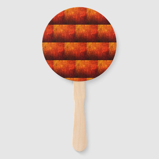 Éventail motif de circuit en cuivre gaufré (Devant)