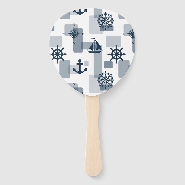 Éventail Motif nautique (Dos)