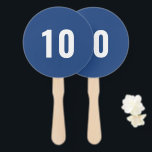 Éventail N° | Blue Sports Event Score<br><div class="desc">Vos pagaies personnalisées bleues polyvalentes dans un style moderne et minimaliste. Amusement sans fin pour les fêtes,  les douches et les événements pour jouer à des jeux,  donnant des scores sont plus! Les possibilités sont infinies.</div>