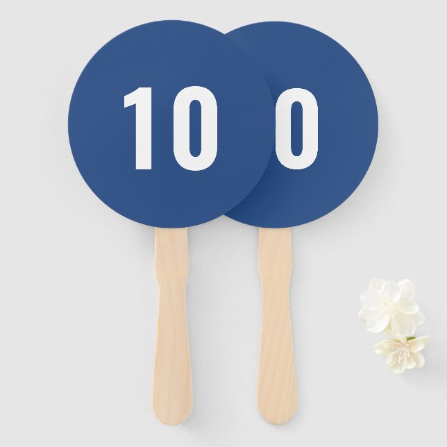 Éventail N° | Blue Sports Event Score (Devant et derrière)