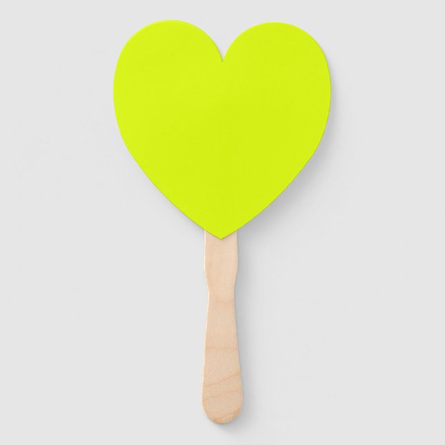 Éventail Neon Chartreuse couleur solide | Couleur tendance (Devant)