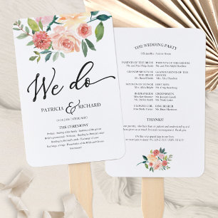 Éventail Nous réalisons un programme de mariage à l'aquarel