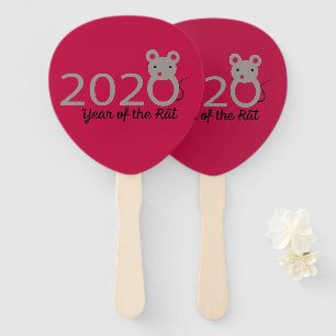 Éventail Nouvel An chinois 2020 Année du Rat