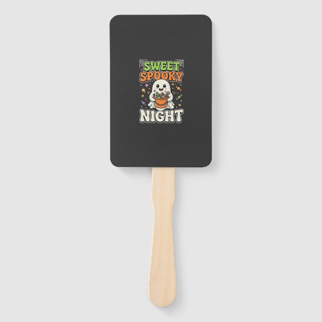 Éventail Nuit de chasse aux bonbons d'Halloween (Devant)