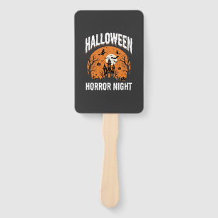Éventail Nuit d'Horreur d'Halloween Château Hanté Vintage