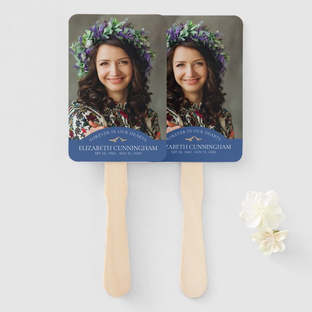 Éventail Oiseaux classiques commémoratifs Photo Souvenir (Devant et derrière)