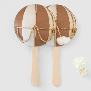 Éventail On Peut Attendre ! Ventilateur main baby shower