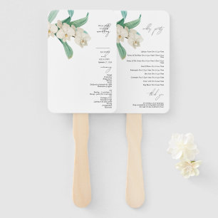 Éventail Orchidées Blanches Ordre de Service Floral de Mari