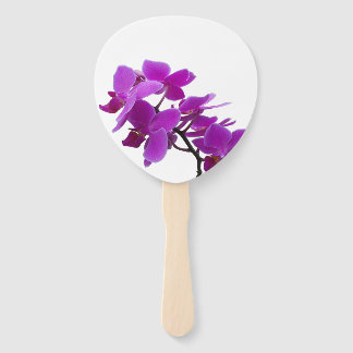 Éventail Orchidées violettes sur ventilateur personnalisabl