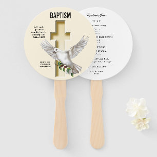 Éventail Ordre de service baptismal de la colombe de la pai