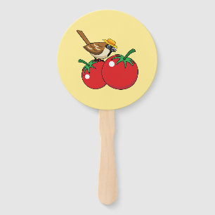 Éventail Organic lover Sparrow Eating Red Tomato