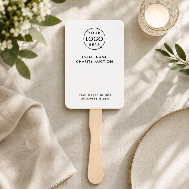 Éventail Pagaie de mise aux enchères | Enchère de gala de c (Company branded professional charity auction paddles for fundraiders & auction dinner bidding)