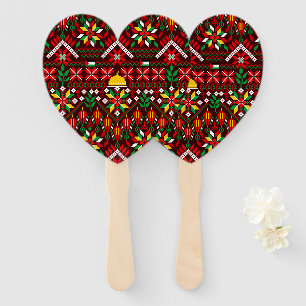 Éventail Palestine Tatreez Broderie traditionnelle