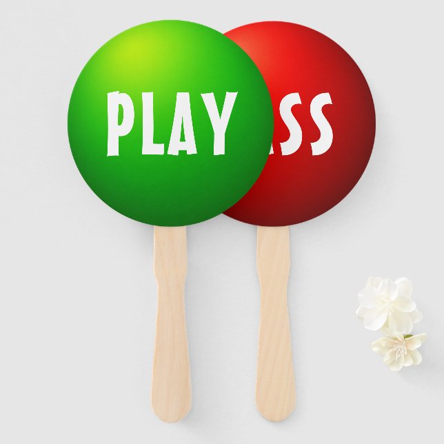 Éventail Panneau de décision de jeu de passe (Devant et derrière)