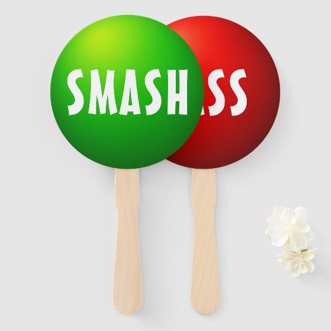 Éventail Panneau de raquette de jeu Smash Pass (Devant et derrière)