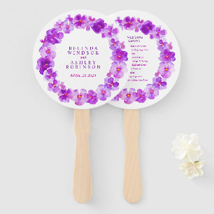 Éventail Panseuse mauve d'aquarelle violet fans du programm