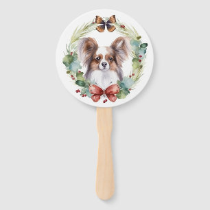 Éventail Papillon Christmas Wreath Festive Pup