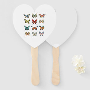 Éventail papillon coloré pour les événements estiv