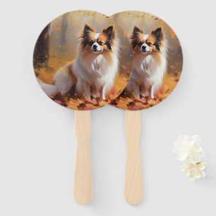 Éventail Papillon dans les feuilles d'automne tombées inspi