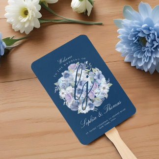 Éventail Paris Tour Eiffel Bleu Aquarelle Floraux Mariage