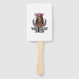 Éventail Parle Derby à Moi Vintage Cheval Rose Derby Design