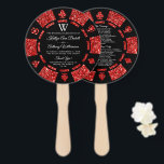 Éventail Parties scintillant rouge Monogram Poker Chip Casi<br><div class="desc">Célébrez dans le style avec ces programmes de mariage élégants et très tendance. Ce design est facile à personnaliser avec votre libellé d'événement spécial et vos invités seront ravis de voir ces programmes fabuleux.</div>