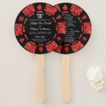 Éventail Parties scintillant rouge Monogram Poker Chip Casi<br><div class="desc">Célébrez dans le style avec ces programmes de mariage élégants et très tendance. Ce design est facile à personnaliser avec votre libellé d'événement spécial et vos invités seront ravis de voir ces programmes fabuleux.</div>