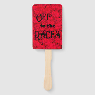 Éventail Partir aux courses Floral rouge