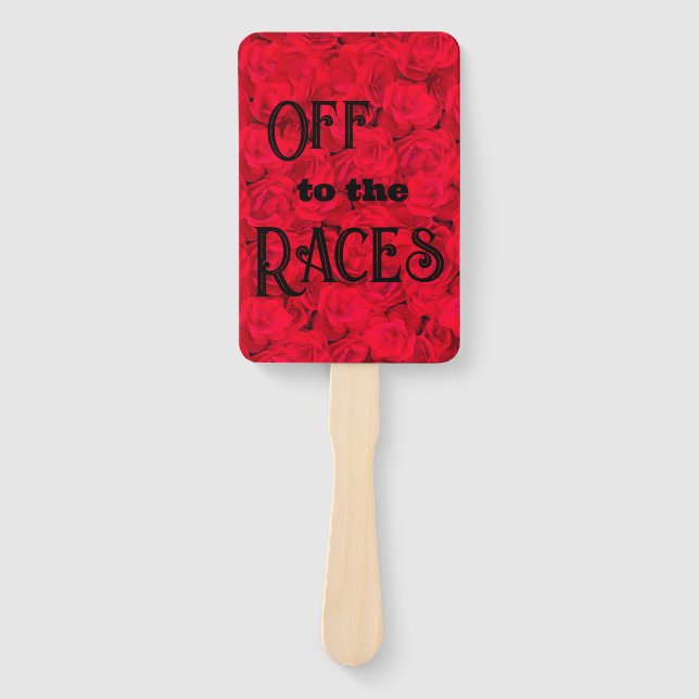 Éventail Partir aux courses Floral rouge (Devant)