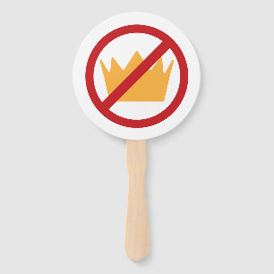 Éventail PAS DE ROIS ! Anti-Trump