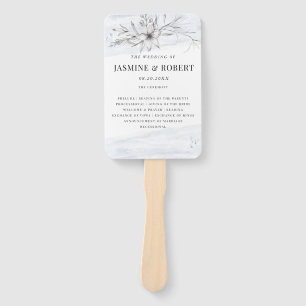 Éventail pastel rustique botanique ventilateur mariage