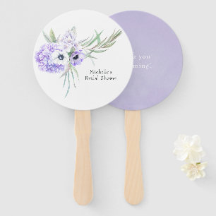 Éventail Pastel Violet Floral