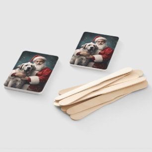 Éventail Pasteur anatolien avec Noël du Père Noël