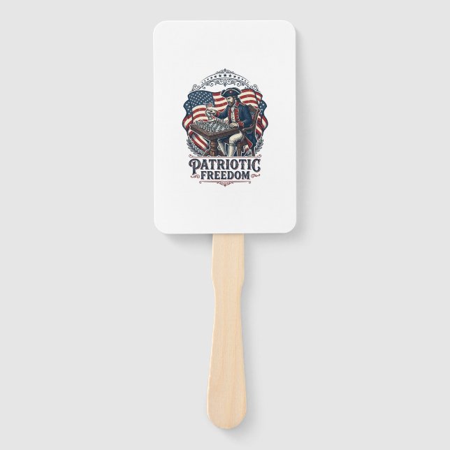 Éventail Patriotic Chess Player Vector Graphic Tee (Devant)