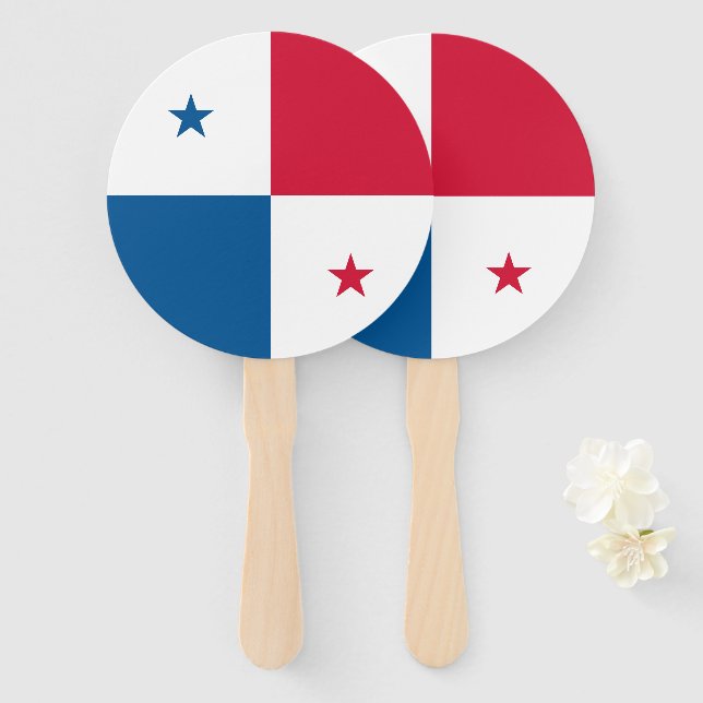 Éventail Pavillon Panama (Devant et derrière)