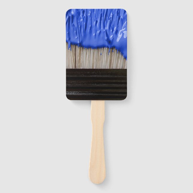 Éventail Peinture Brosse Déchets Peinture Bleue (Devant)