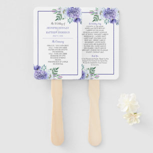 Éventail Peony Passion Floral Wedding Programme Fans