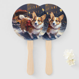 Éventail Période festive de Noël Corgi