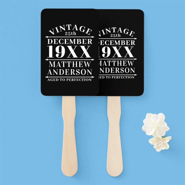 Éventail Personnalisé Vintage à la perfection (Créateur téléchargé)