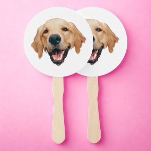 Éventail Personnalisé Visage Chien Papa New Papa fête Anniv