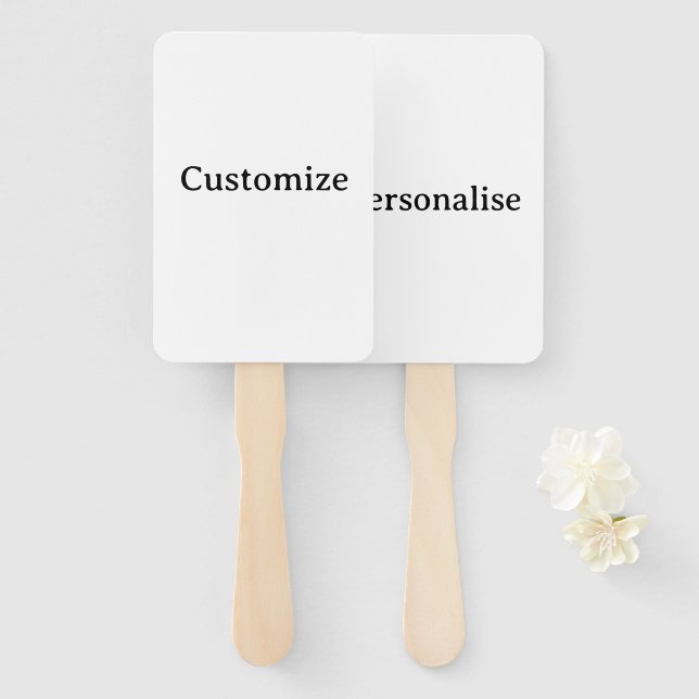 Éventail personnaliser rectangle assemblé simple personnali (Devant et derrière)