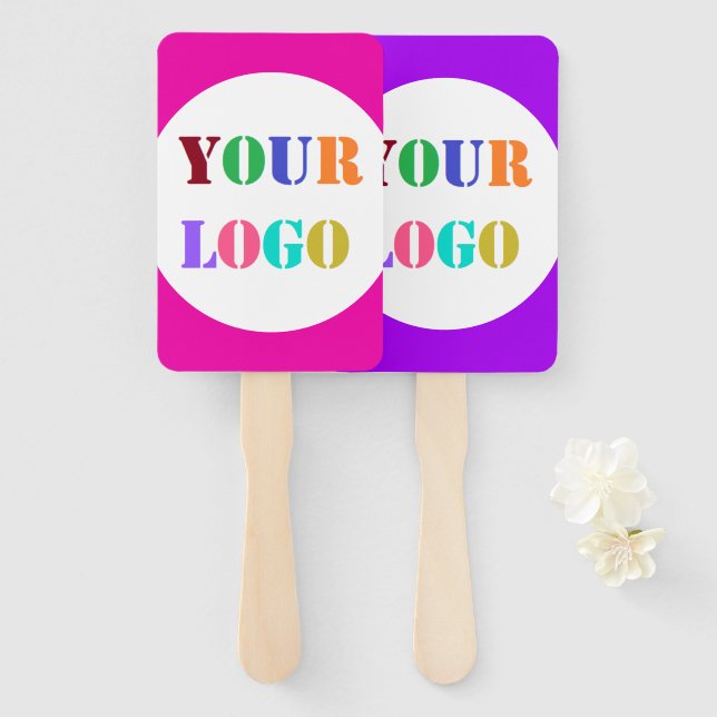 Éventail Personnalisez votre entreprise Logo Ventilateur à  (Devant et derrière)