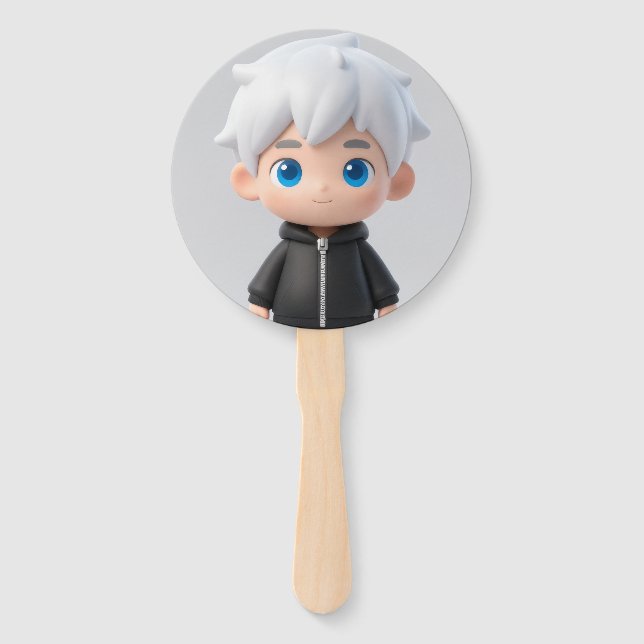 Éventail Petite Légende Autocollant de fête de jeu Chibi Ch (Devant)