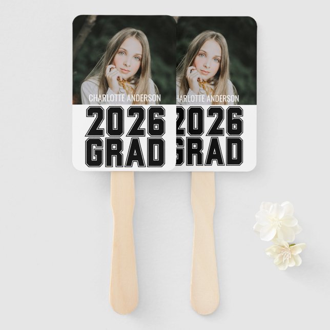 Éventail Photo de finissant 2026 (Devant et derrière)