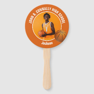 Éventail Photo de joueur de basket-ball orange Esprit de ly