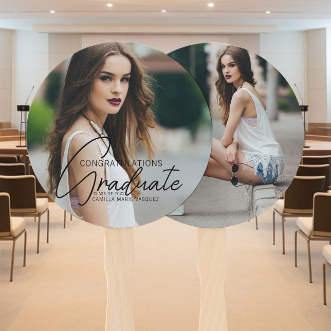 Éventail Photo de remise de diplôme chic Fête de fin d'étud (Créateur téléchargé)