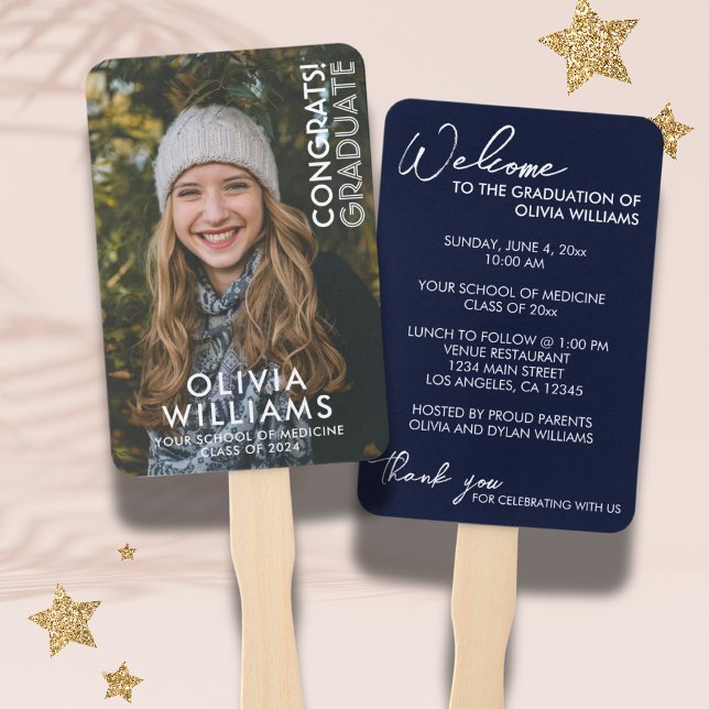 Éventail Photo de remise des diplômes de l'école de médecin (Créateur téléchargé)